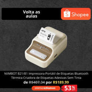NIIMBOT B21/B1 Impressora Portátil de Etiquetas Bluetooth Térmica Criadora de Etiquetas Adesivas Sem Tinta