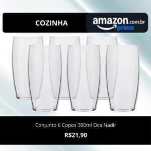 Conjunto 6 Copos 300ml Oca Nadir
