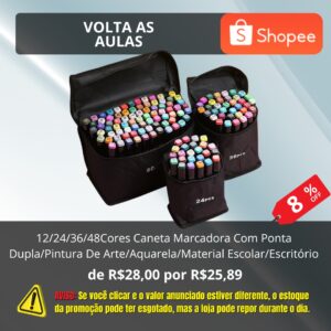 12/24/36/48Cores Caneta Marcadora Com Ponta Dupla/Pintura De Arte/Aquarela/Material Escolar/Escritório